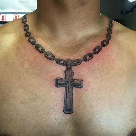 cross tattoo necklace|More.